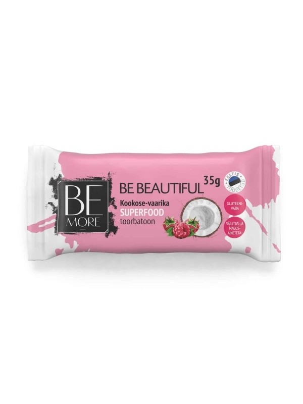 Be Beautiful kookose-vaarika toorbatoon 35g