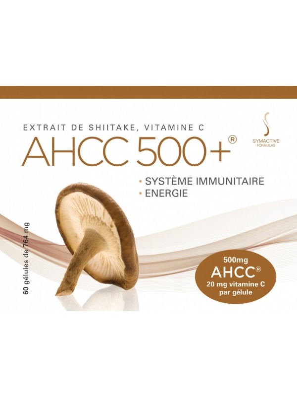 AHCC 500+ Shiitake ekstrakt C vitamiiniga 60 caps