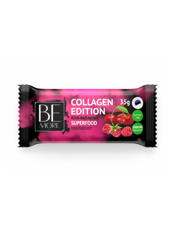 Be More Collagen Edition kirsi-kollageeni superfood toorbatoon 35g 