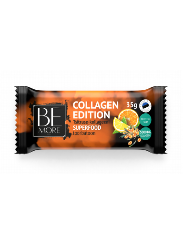 Be More Collagen Edition tsitruse-kollageeni superfood toorbatoon 35 g