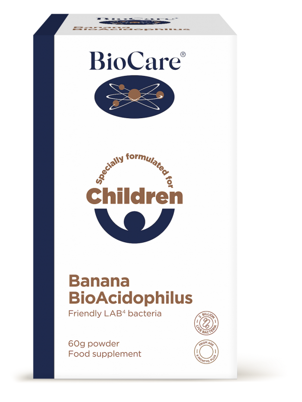 Banaanimaitseline BioAcidophilus lastele 60g 