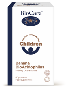 Via-Naturale-Biocare-Banaanimaitseline-BioAcidophilus-lastele-60g-pakend
